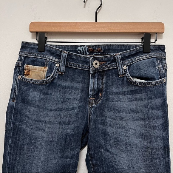 MISS ME Y2K Low Rise Cropped Capri Jeans Size 28 - Picture 2 of 16